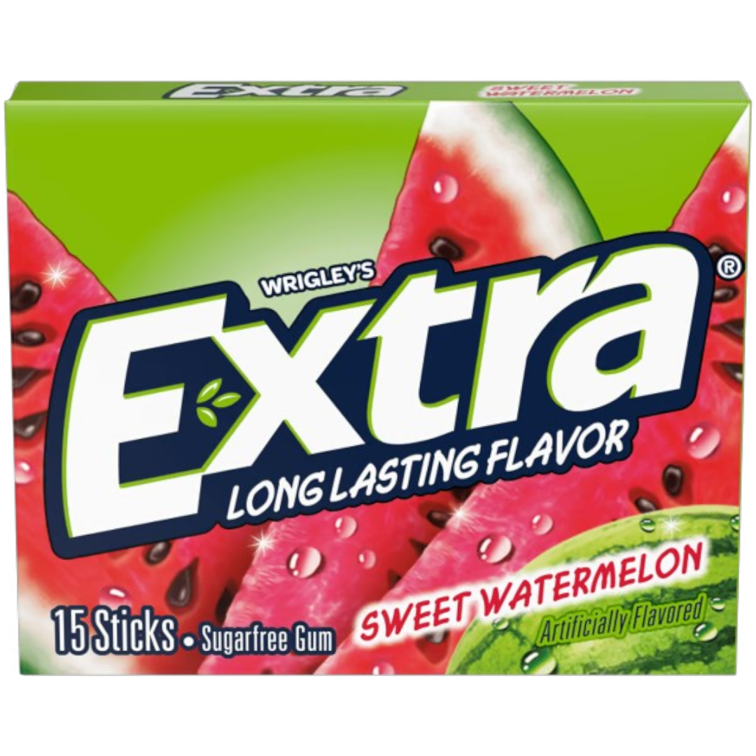 Extra Gum Sweet Watermelon Sugar Free - 15 Sticks
