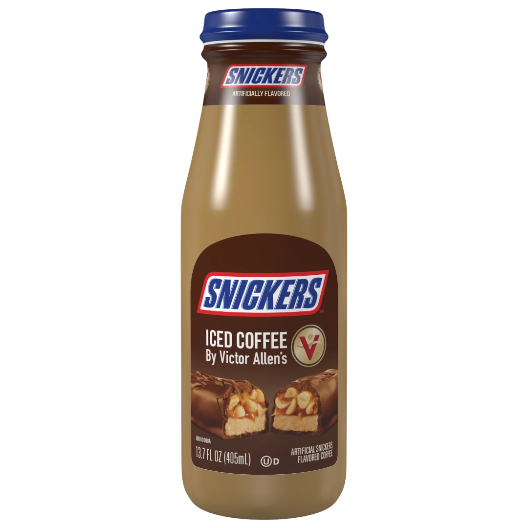Snickers Victor Allen's Iced Coffee Glass Bottle - 13.7fl.oz