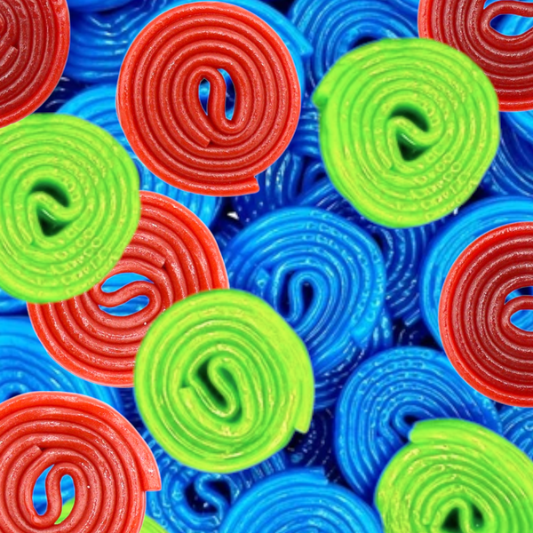 Blue Raspberry, Green Apple & Strawberry Wheels