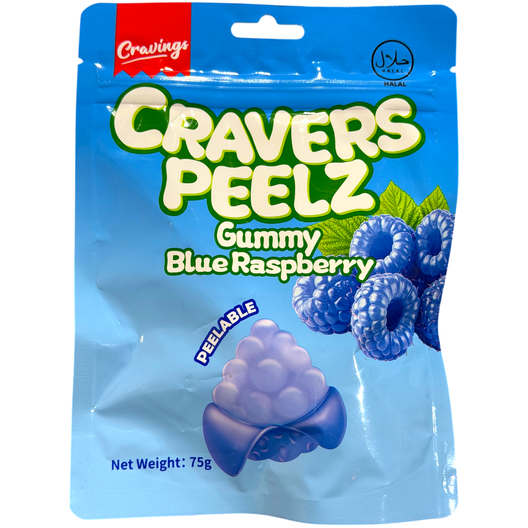 Cravers Peelz Blue Raspberry - 2.65oz (75g) – Poppin Candy