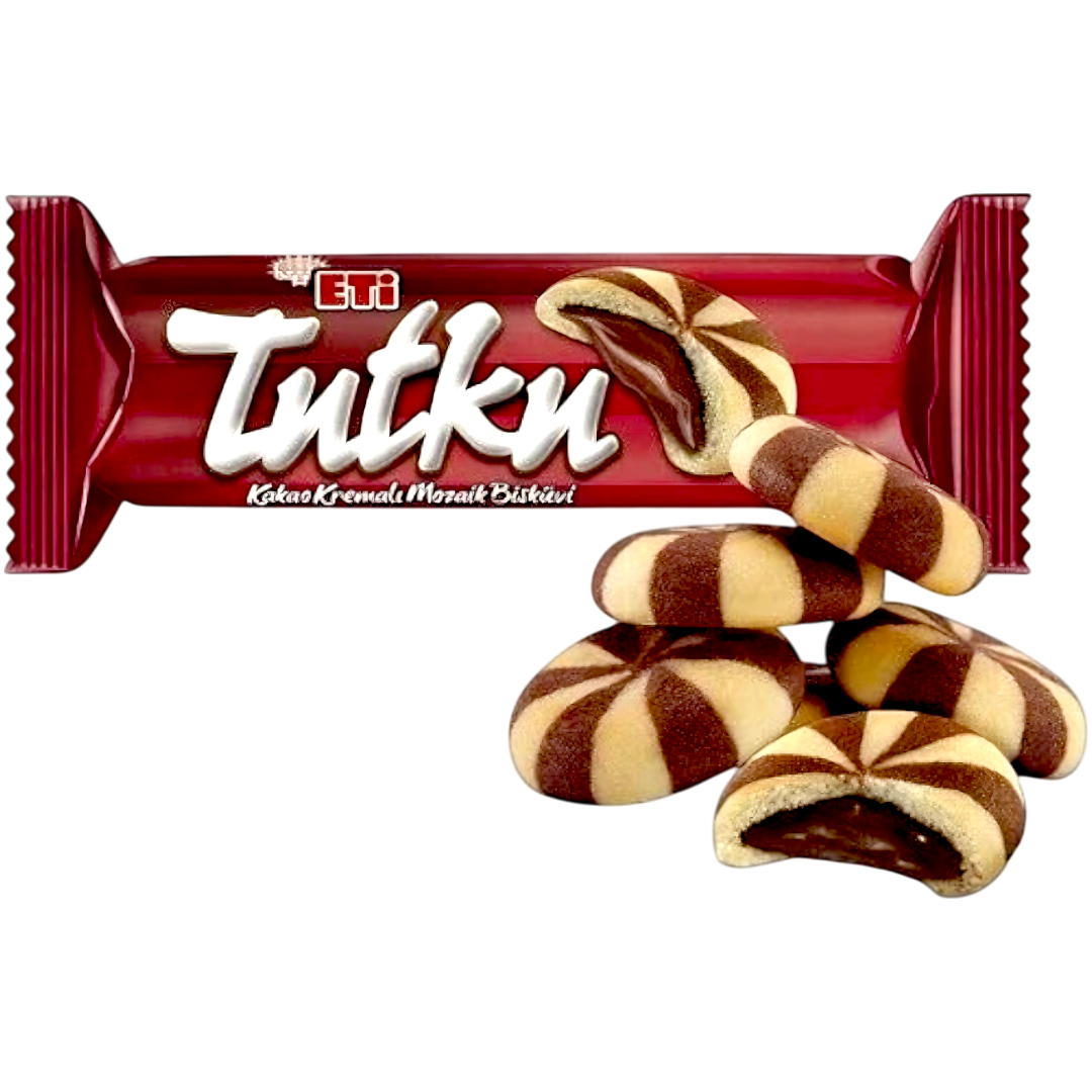 Eti Tutku Mosaic Cocoa Cream Filled Biscuits (Turkey) - 3.17oz (90g)