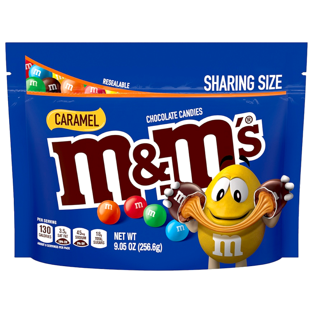 M&M's Caramel Sharing Bag - 9.05oz (256.6g) – Poppin Candy