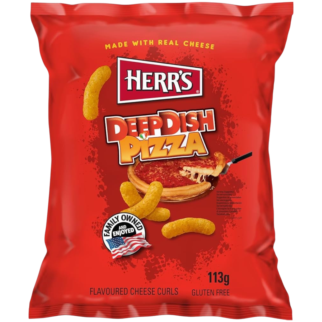 Herr's Deep Dish Pizza Flavoured Cheese Curls - 3.9oz (113g)