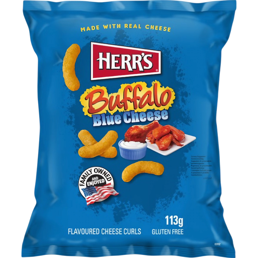 Herr's Buffalo Blue Cheese Flavoured Cheese Curls - 3.9oz (113g)