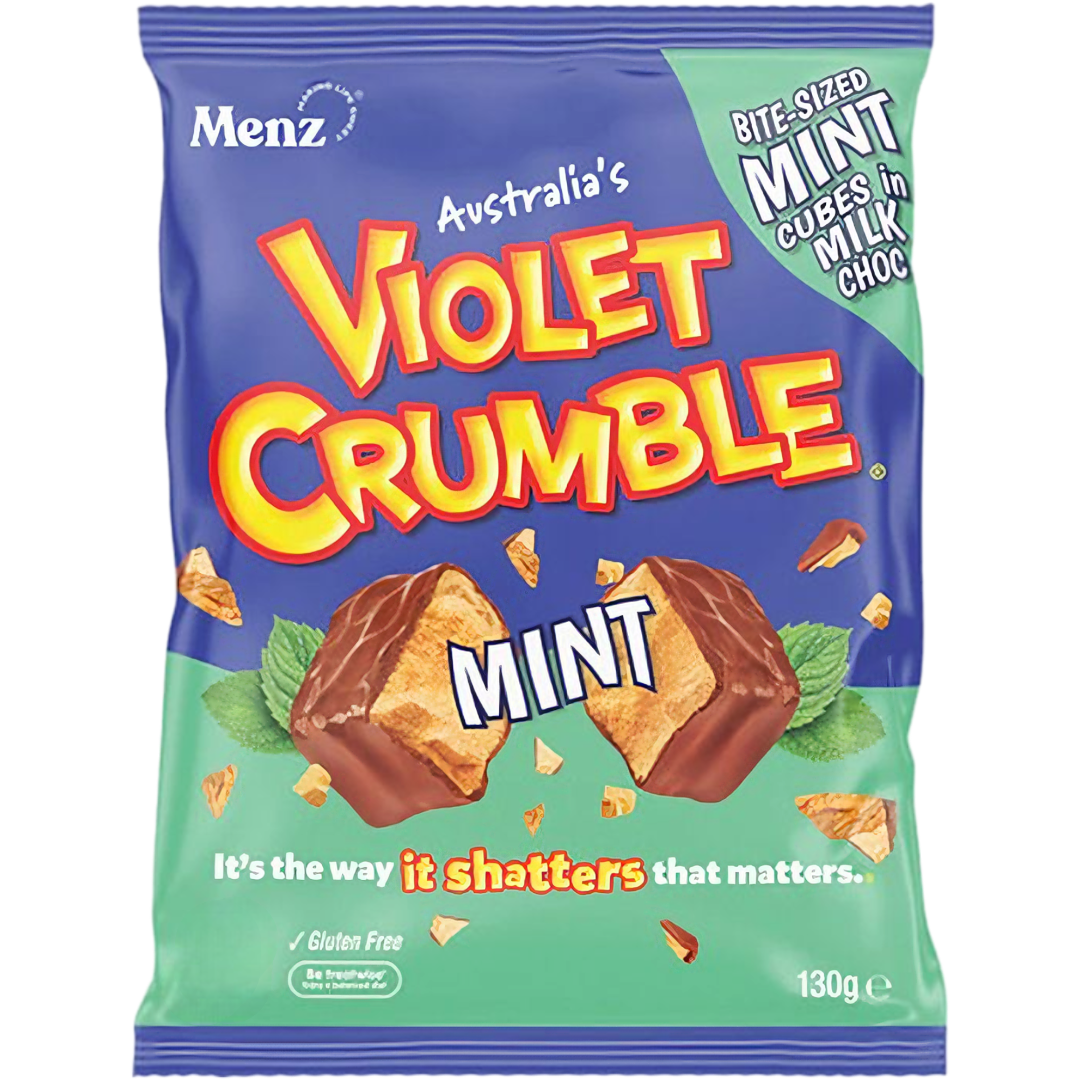 Robern Menz Violet Crumble Mint Chocolate Bites Share Bag (Australia