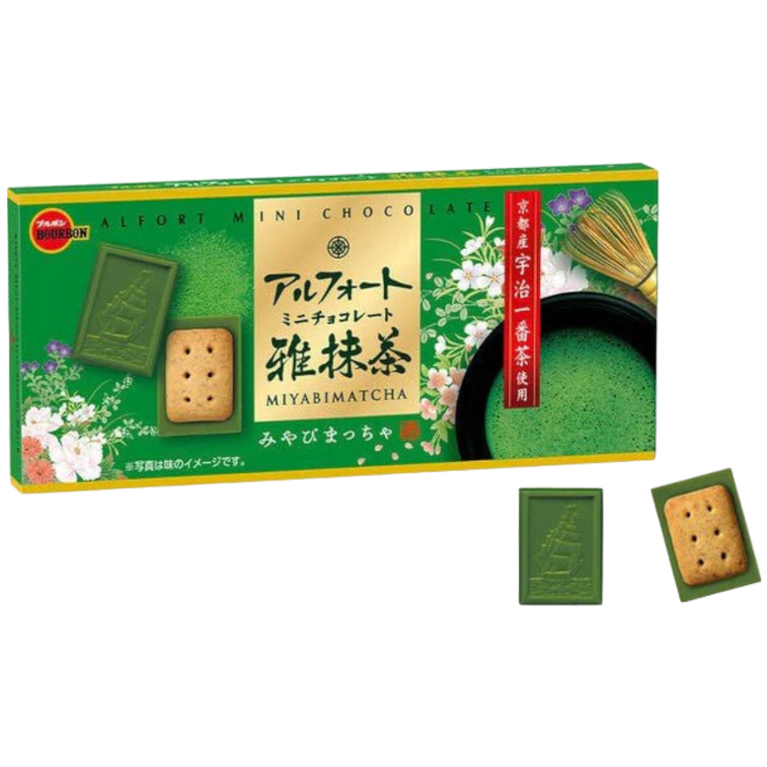 Bourbon Alfort Mini Matcha Chocolate Biscuits - 1.95oz (55g)