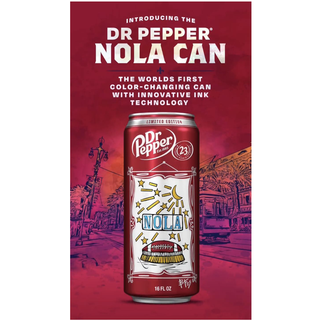 Dr Pepper 23 NOLA Colour-Changing Can (Limited Edition USA Version) - 16fl.oz (473ml)