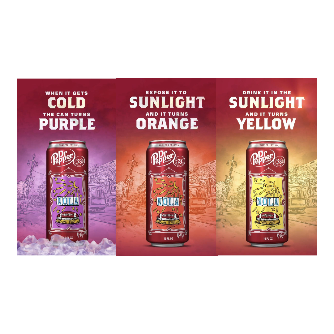 Dr Pepper 23 NOLA Colour-Changing Can (Limited Edition USA Version) - 16fl.oz (473ml)