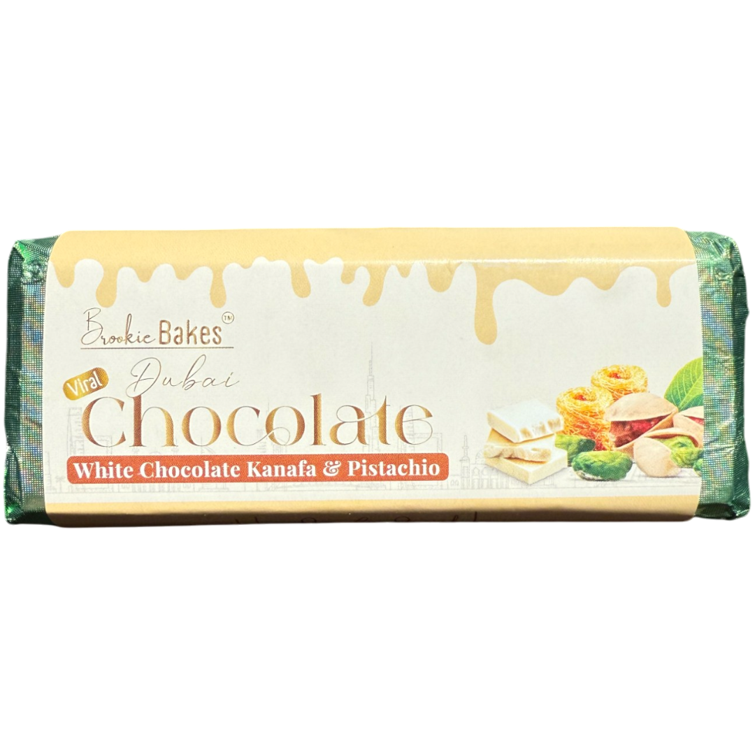 Brookie Bakes Dubai White Chocolate Bar - 2.4oz (68g)