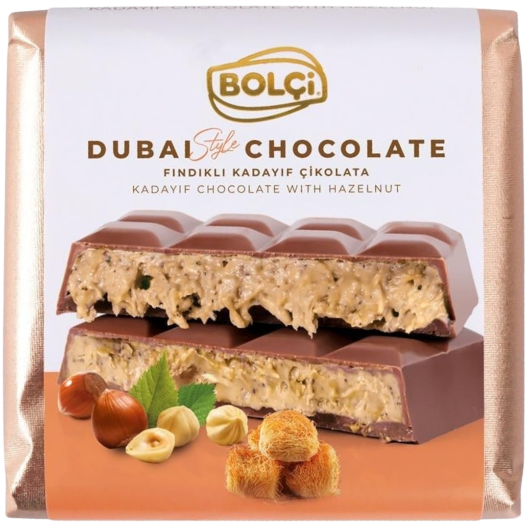 Bolci Hazelnut Dubai Milk Chocolate Block - 3.5oz (100g)