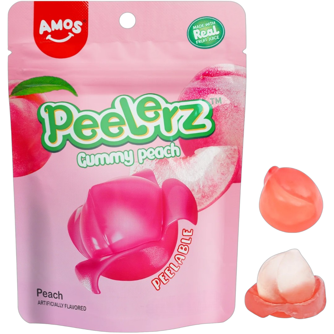 Amos Peelerz Peach - 2.3oz (65g) – Poppin Candy