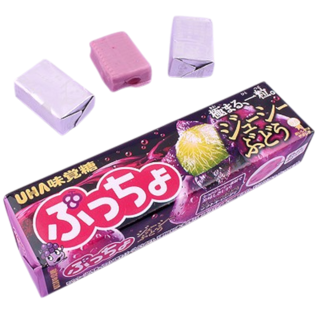 UHA Puccho Strong Grape Chewy Candy- 1.76oz (50g) – Poppin Candy
