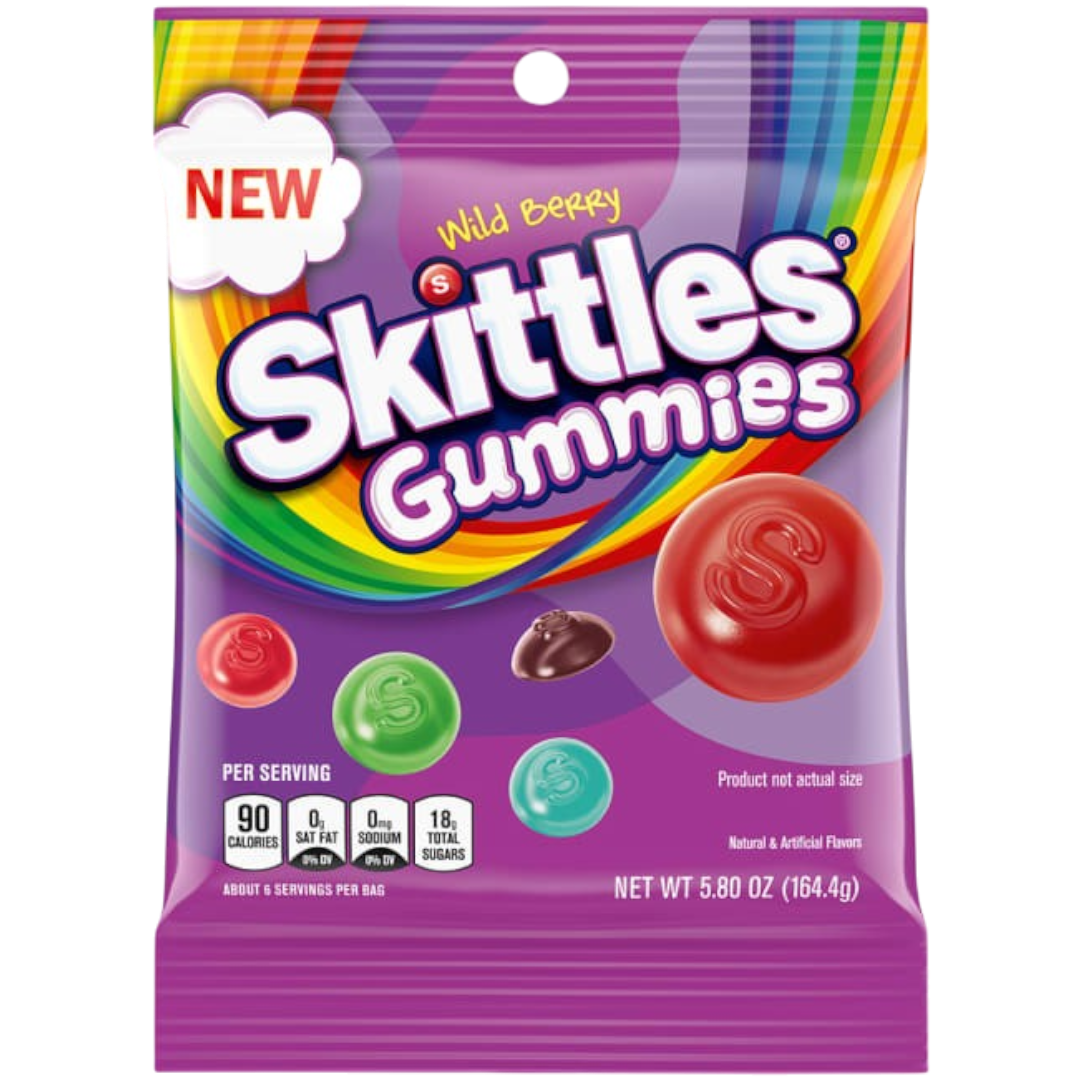Skittles Gummies Wild Berry Peg Bag - 5.8oz (164.4g)