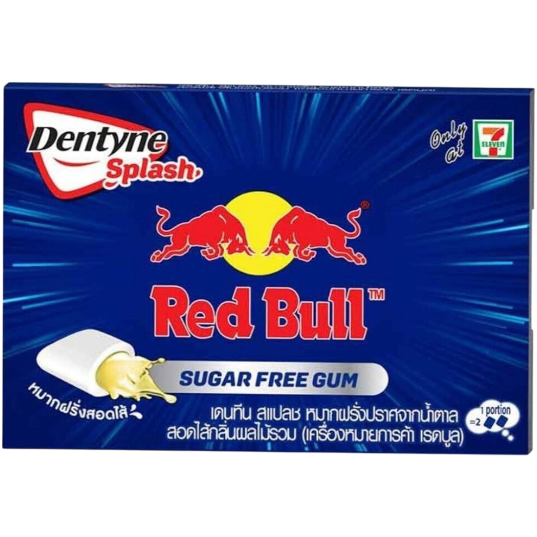 Dentyne Splash Red Bull Sugar Free Gum (Thailand) - 0.54oz (15.2g)