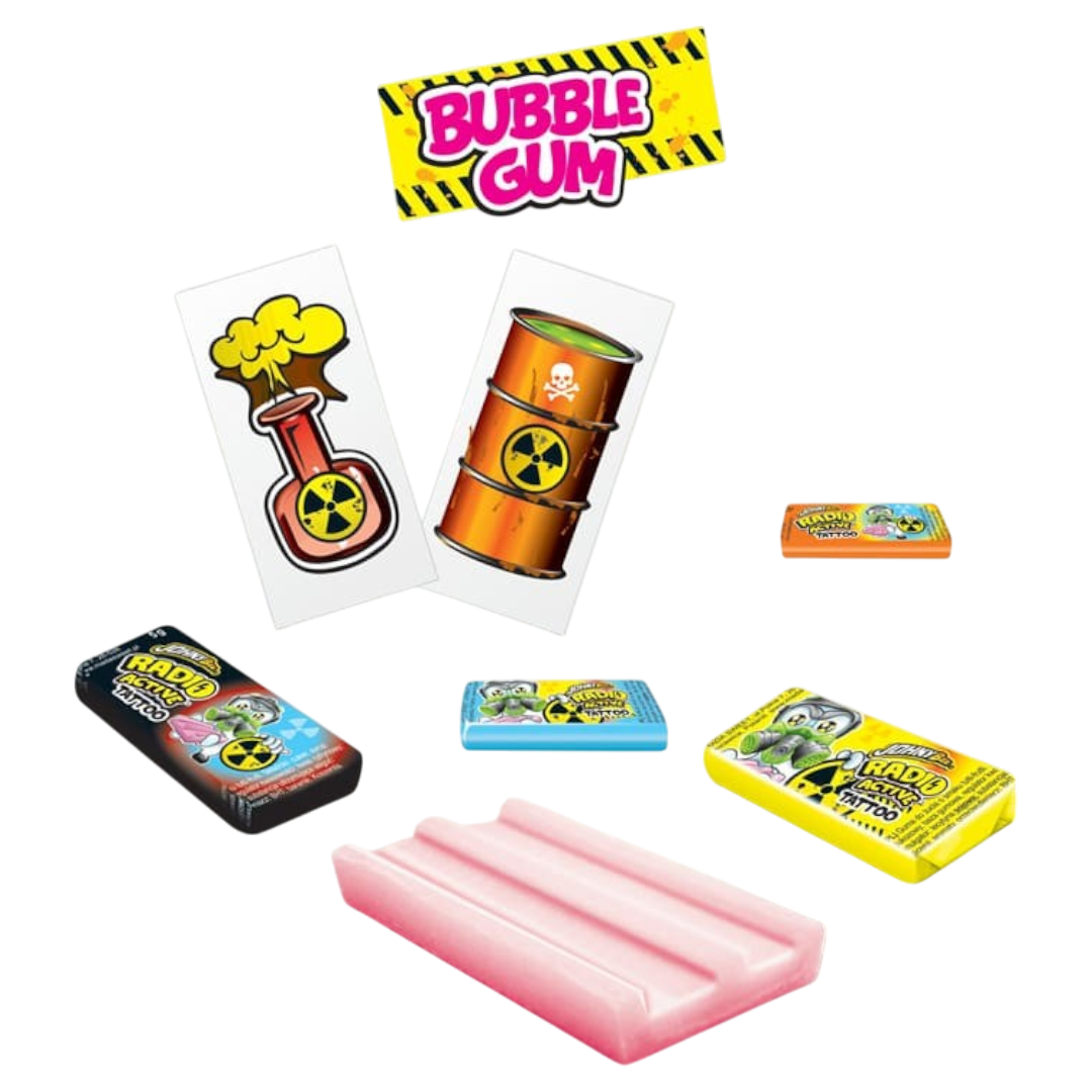 Johny Bee Radio Active Gum - 0.17oz (5g) – Poppin Candy