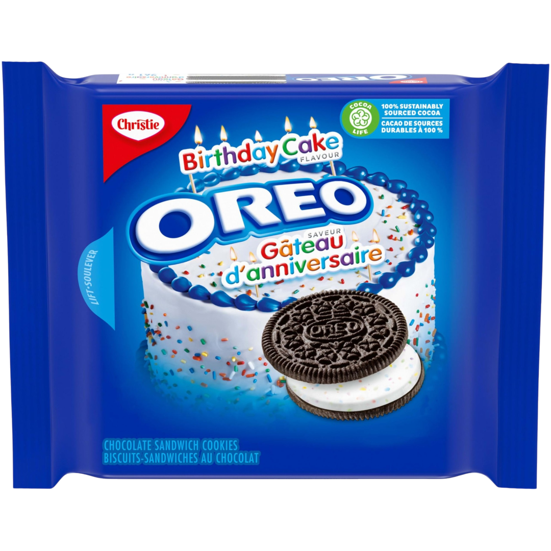 Oreo Birthday Cake Creme Cookies Family Size (Canada) - 9.2oz (261g)
