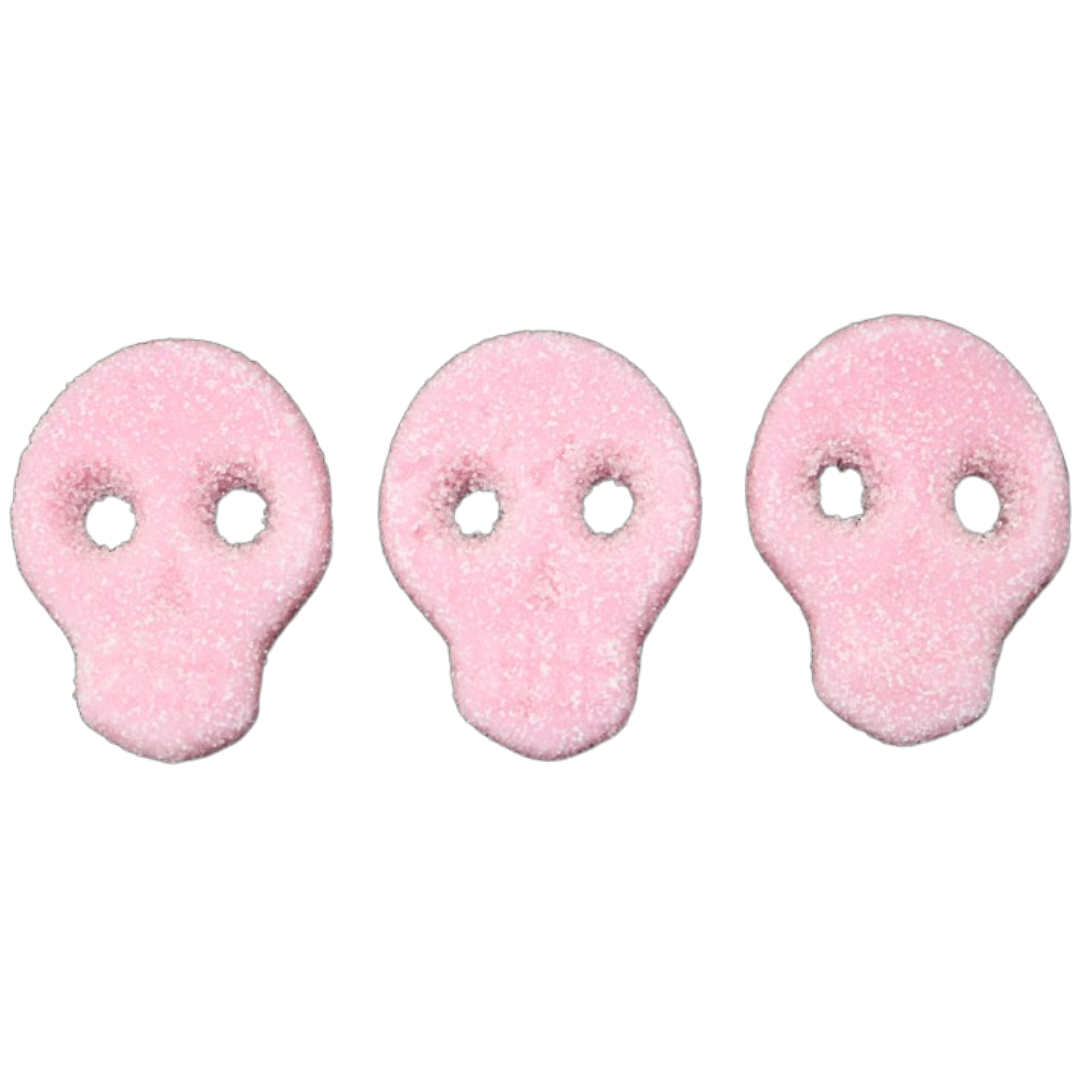 Sour Pink Strawberry Swedish Skulls – Poppin Candy