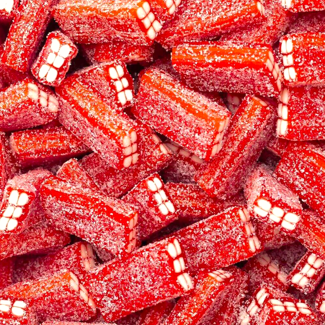 Sour Strawberry Bricks – Poppin Candy