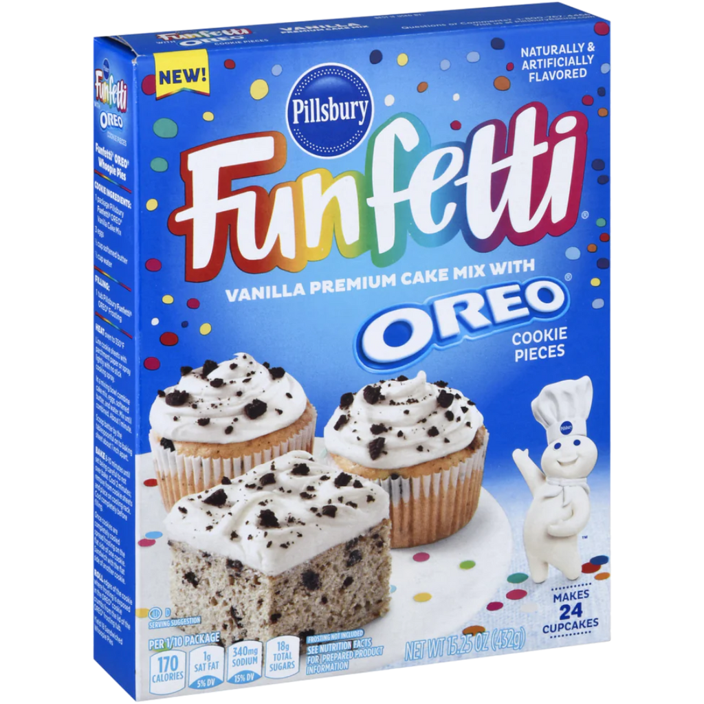 Pillsbury Funfetti Vanilla Cake Mix with OREO Cookie Pieces - 15.25oz (432g)