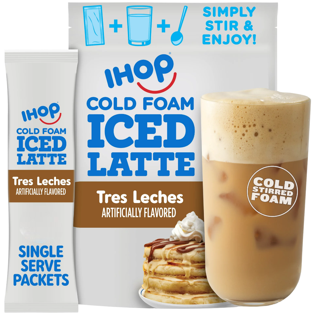 IHOP Tres Leches Iced Latte with Cold Foam Instant Coffee Beverage Mix Sachet - 1oz (28g)