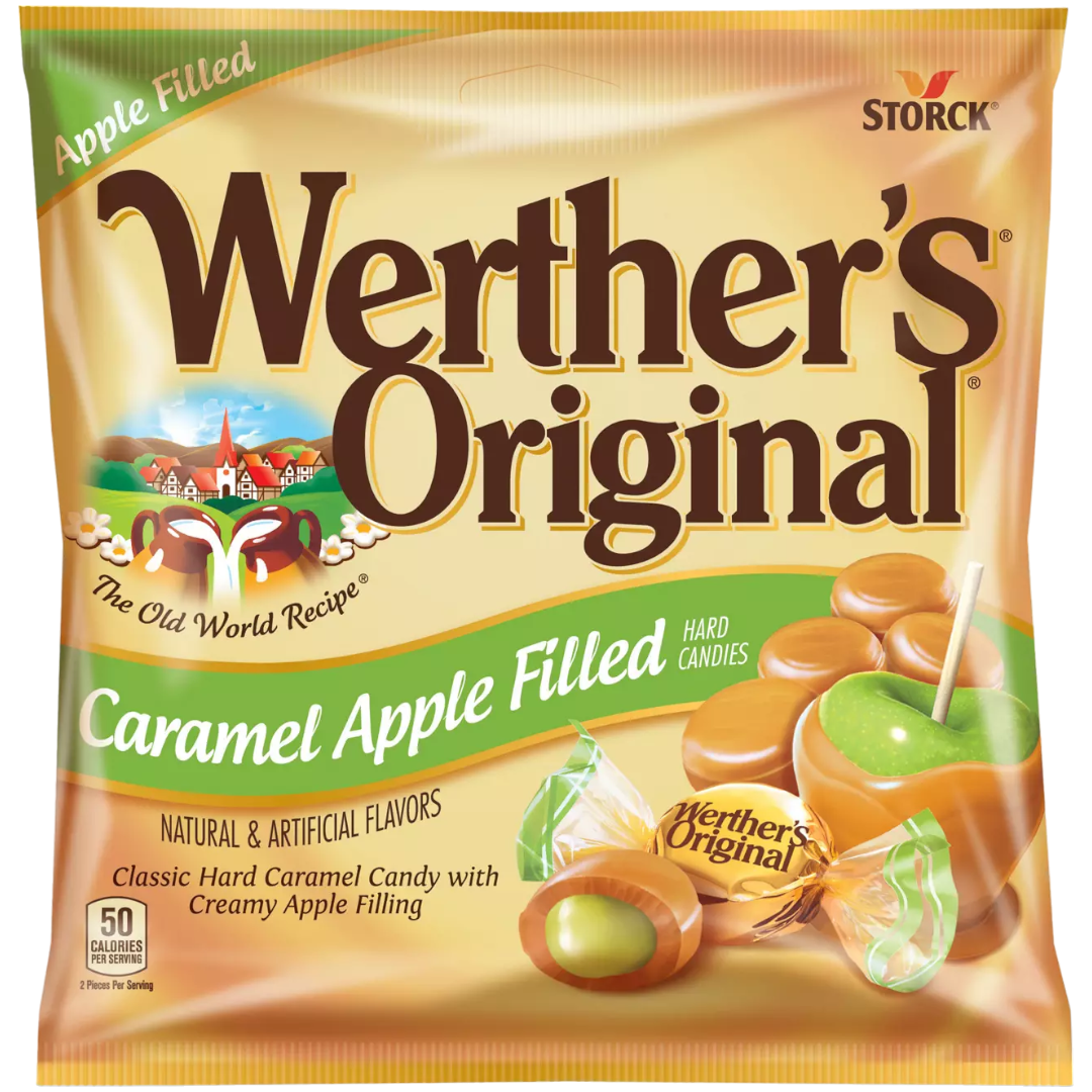 Werther's Original Caramel Apple Filled Hard Candies (Fall Limited Edition) - 2.65oz (75g)