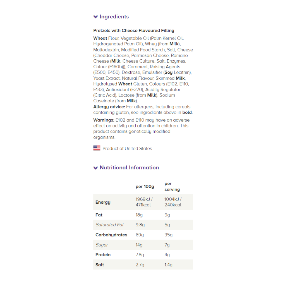 Combos Cheddar Cheese Stuffed Baked Pretzel Bites Snack Bag - 1.7oz (48.2g)