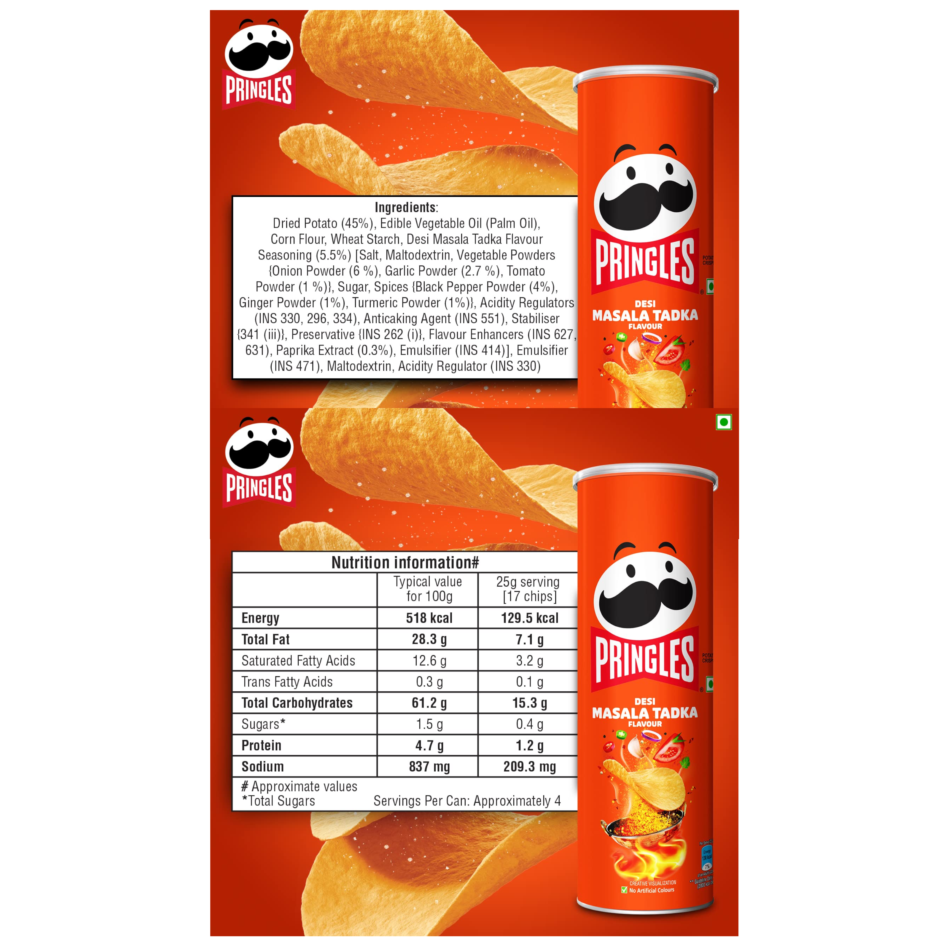 Pringles Desi Masala Tadka (India) - 3.8oz (107g)