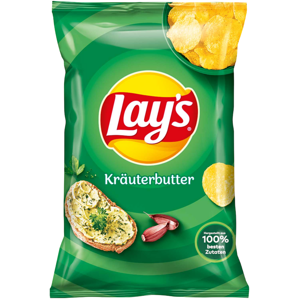 Lay's Krauterbutter Potato Chips (European) - 5.29oz (150g)