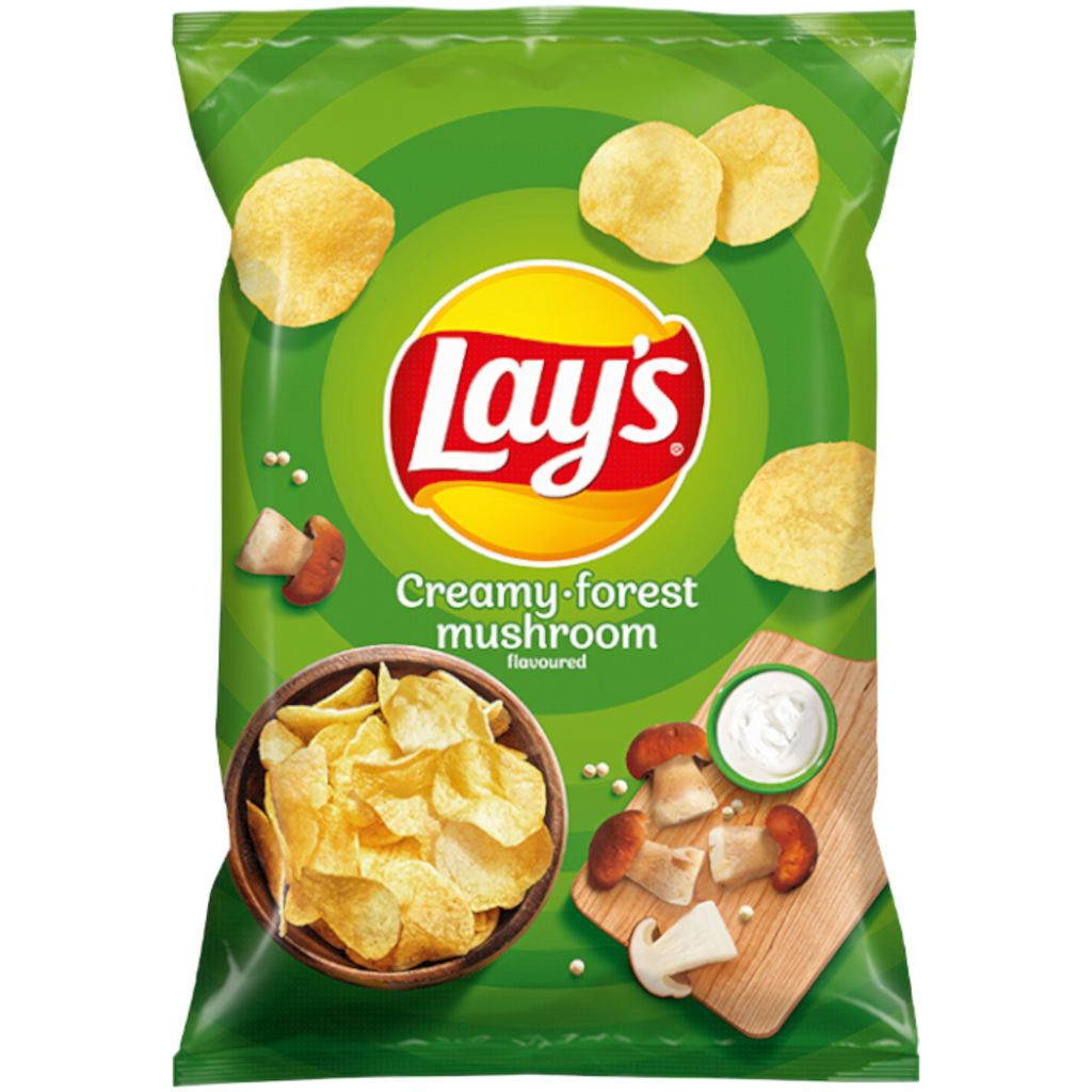 Lay's Creamy Forest Mushroom Potato Chips (European) - 4.59oz (130g)
