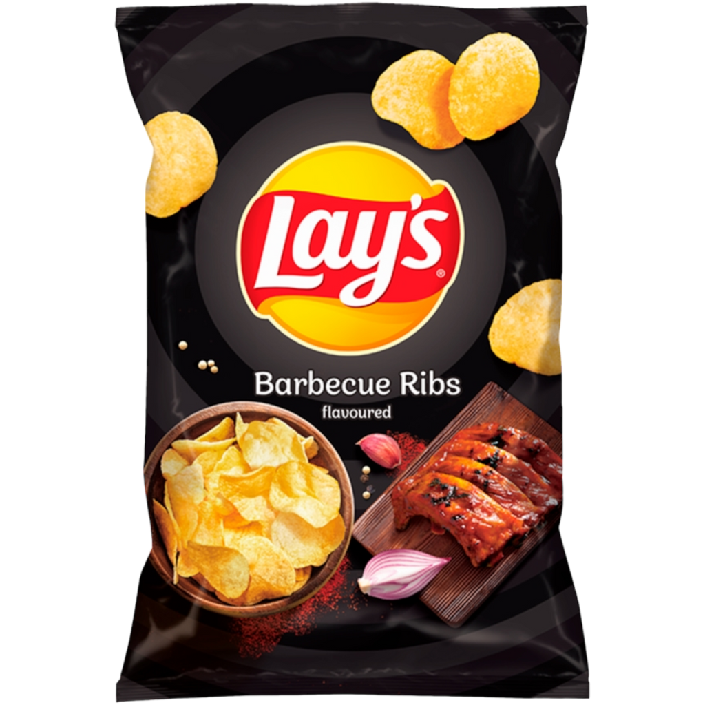 Lay's Barbecue Ribs Flavoured Potato Crisps - 4.5oz (130g)