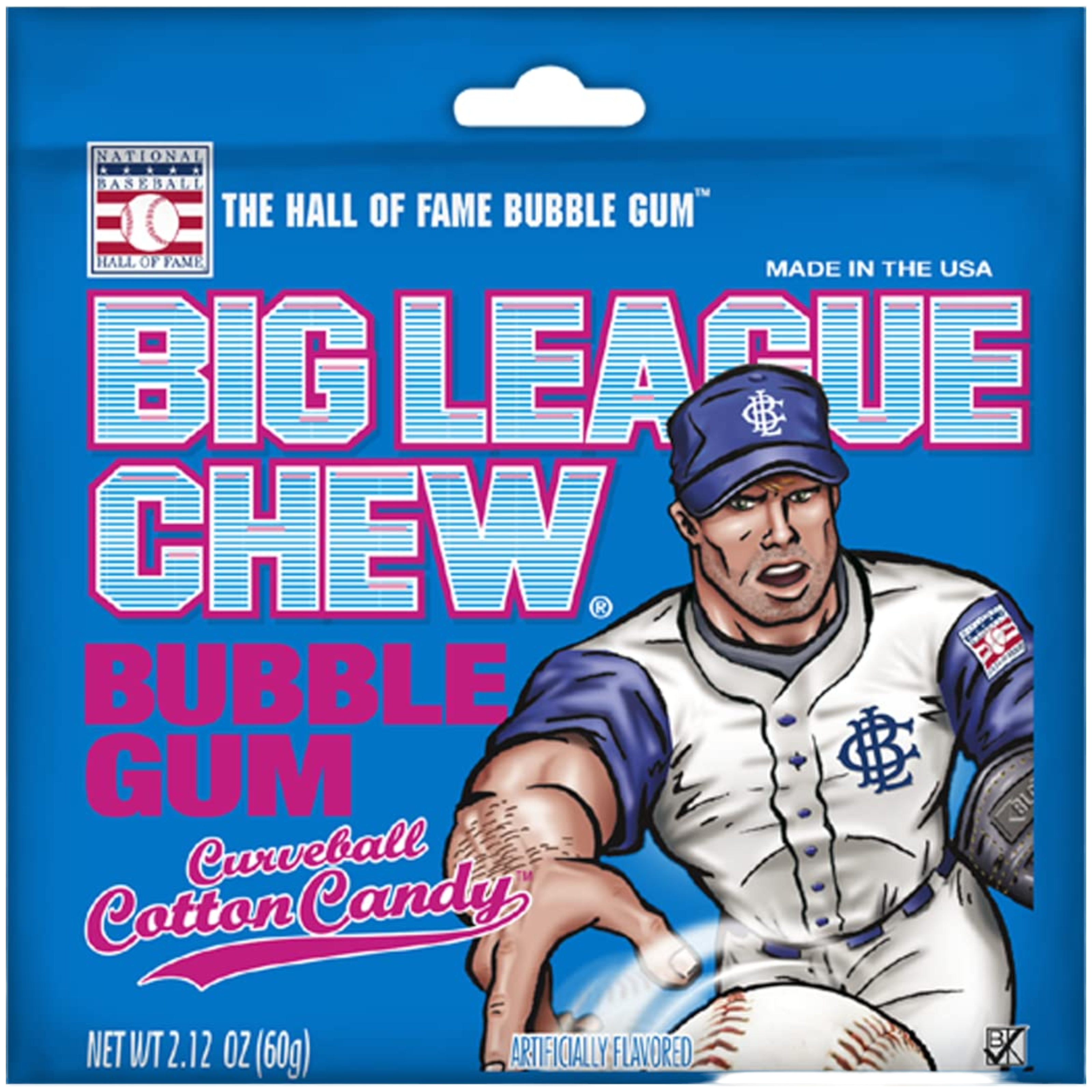 Big League Chew Bubble Gum Curveball Cotton Candy - 2.12oz (60g)