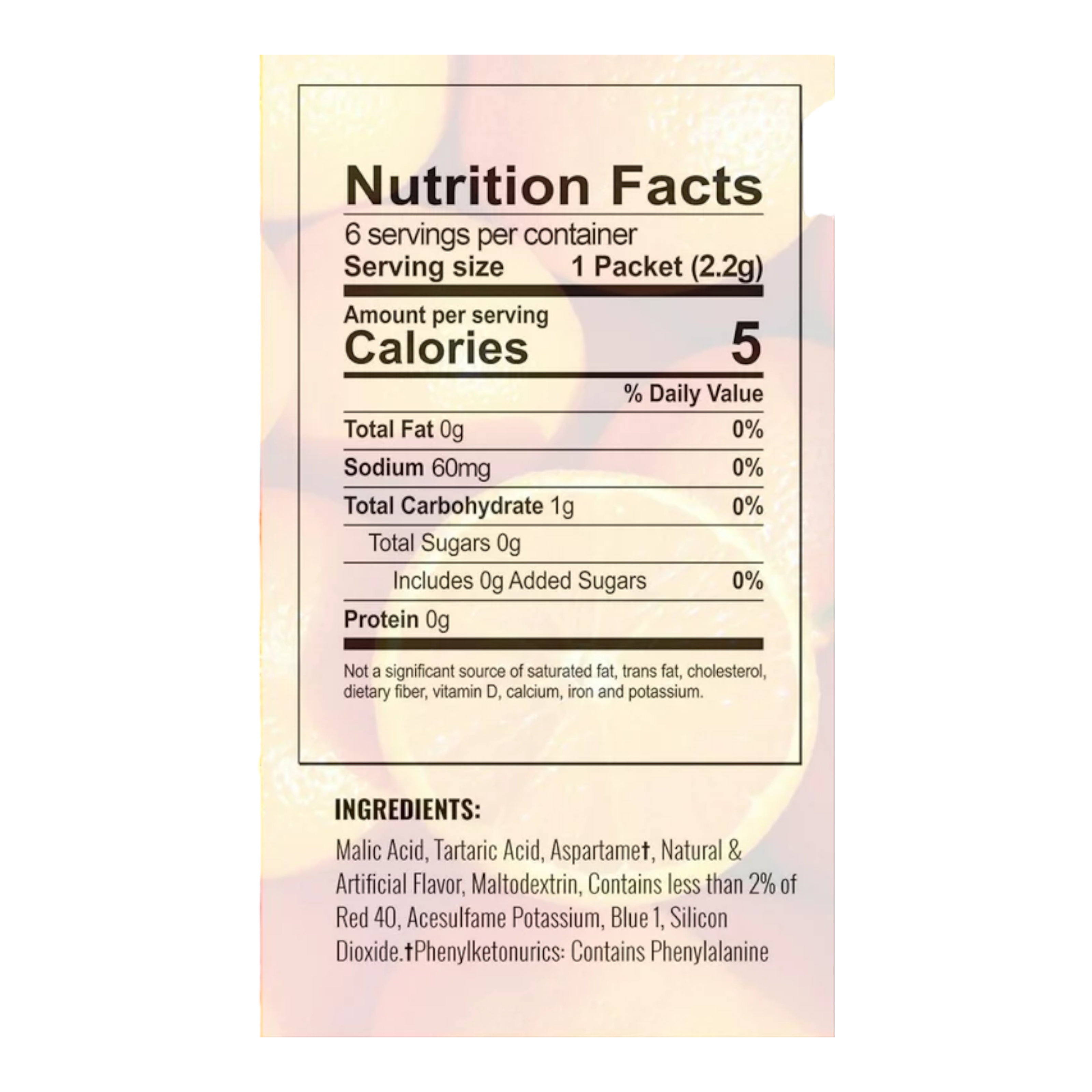 Crush Orange Zero Sugar Singles to Go Drink Mix 6 Pack - 0.54oz (15.6g)