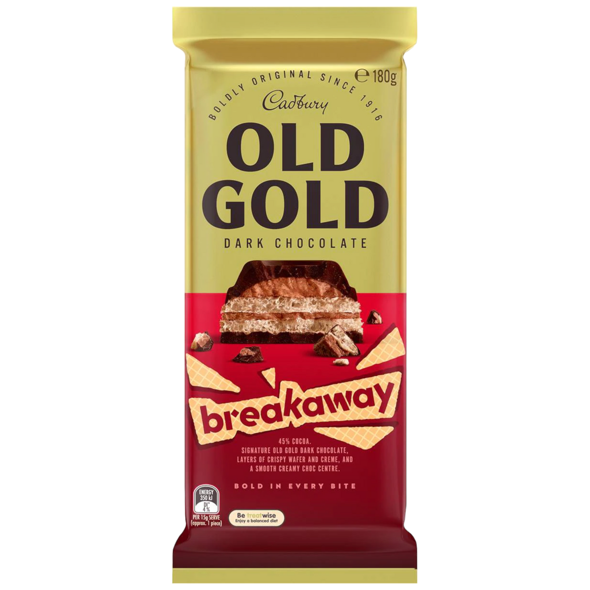 Cadbury Old Gold Breakaway Chocolate Bar (Australia) 6.34oz (180g