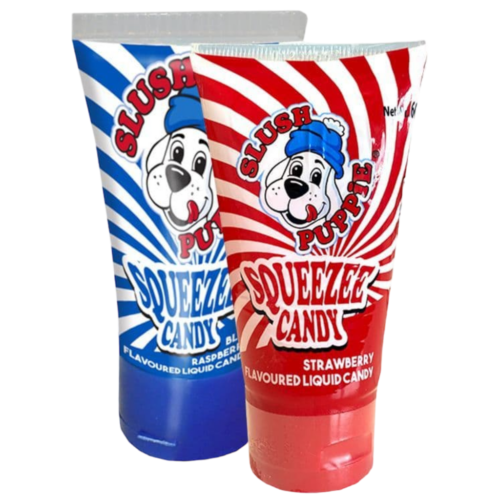 Slush Puppie Squeezee Liquid Candy Blue Raspberry/Strawberry - 2.1oz (60g)