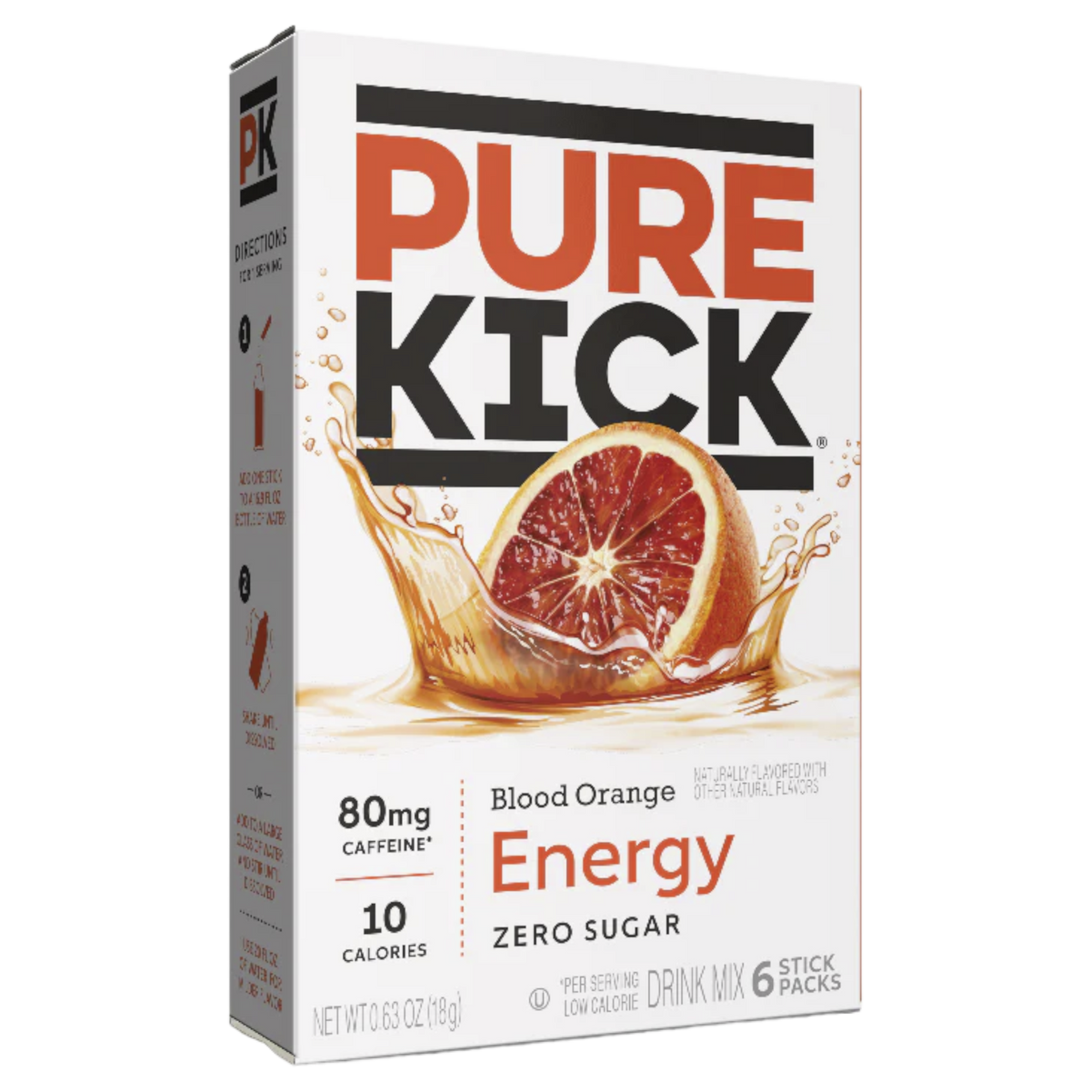 Pure Kick Energy Drink Mix 6 pack Blood Orange 0.63oz (18g