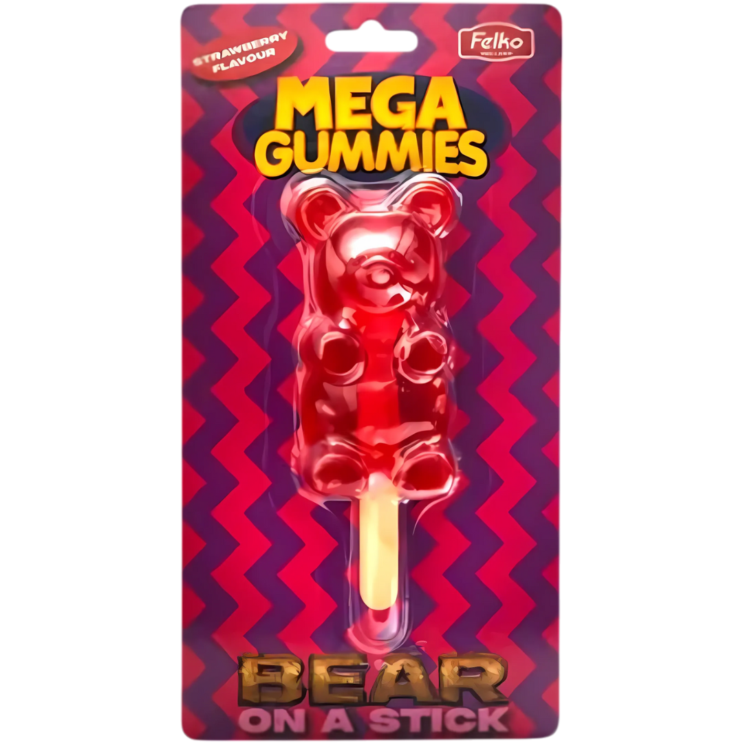 Mega Gummies Giant Bear On A Stick - 4.23oz (120g)