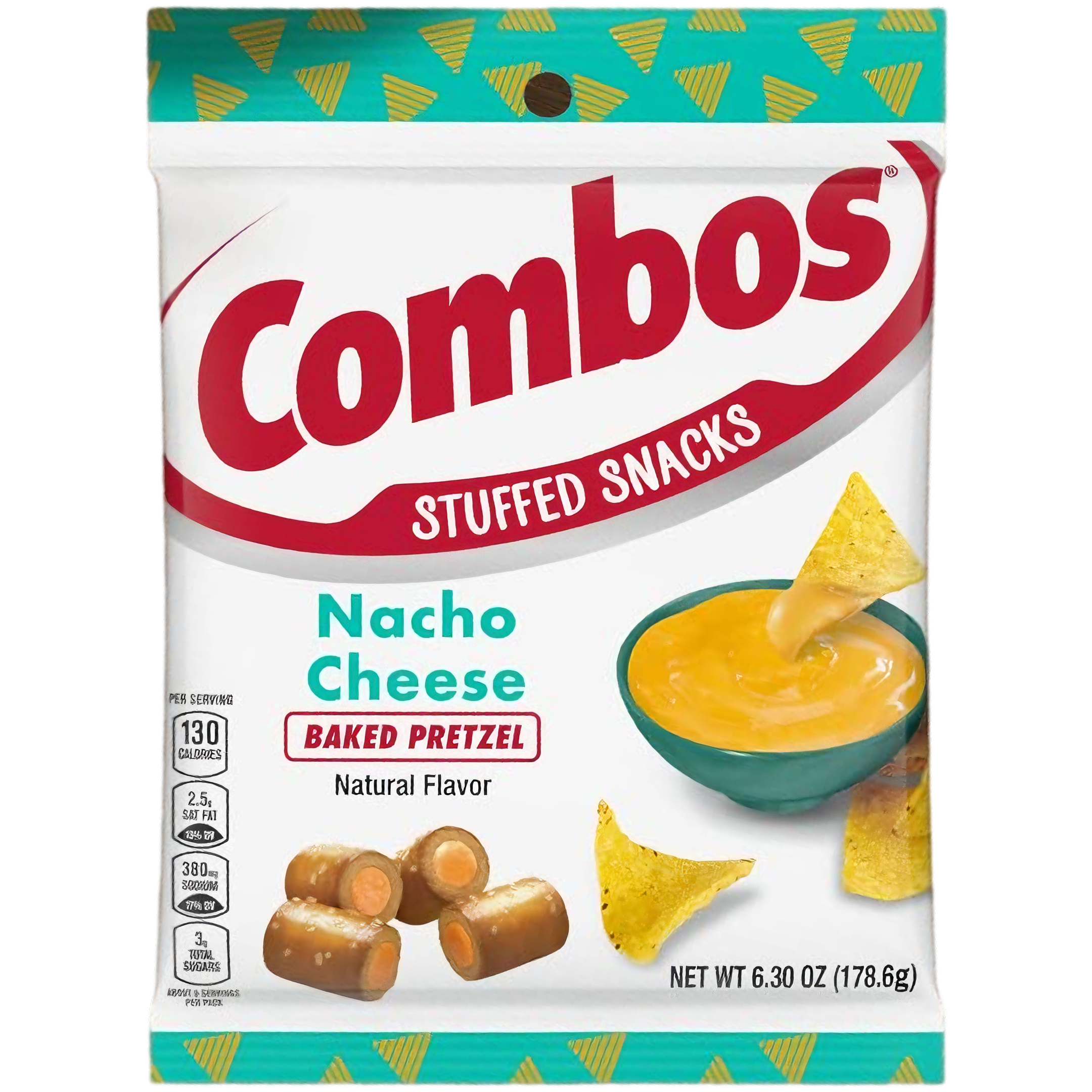 Combos Nacho Cheese Stuffed Baked Pretzel Bites - 6.3oz (178.6g)