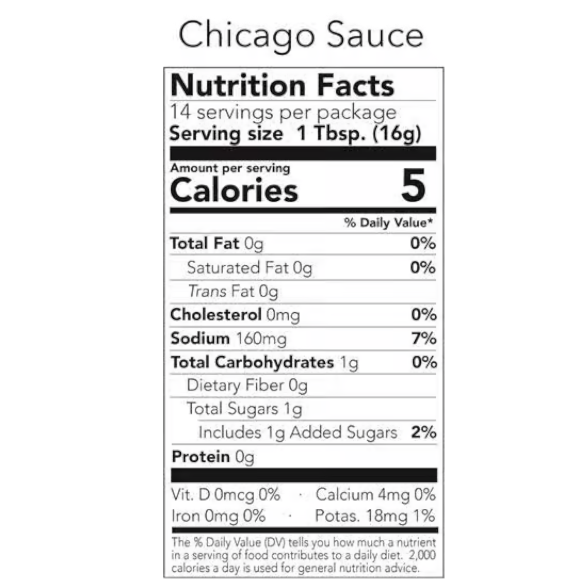 Chicago Original Sauce - 8oz (227g)