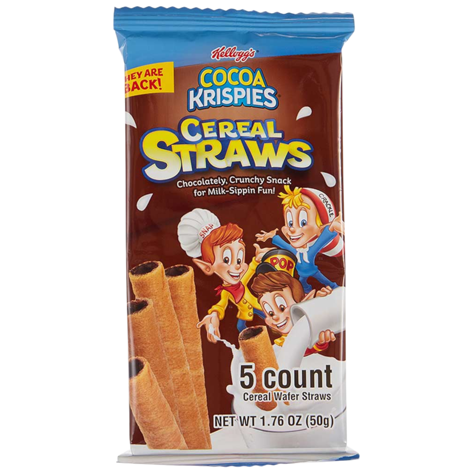 Kellogg's Cocoa Krispies Cereal Straws 5 Pack - 1.76oz (50g)
