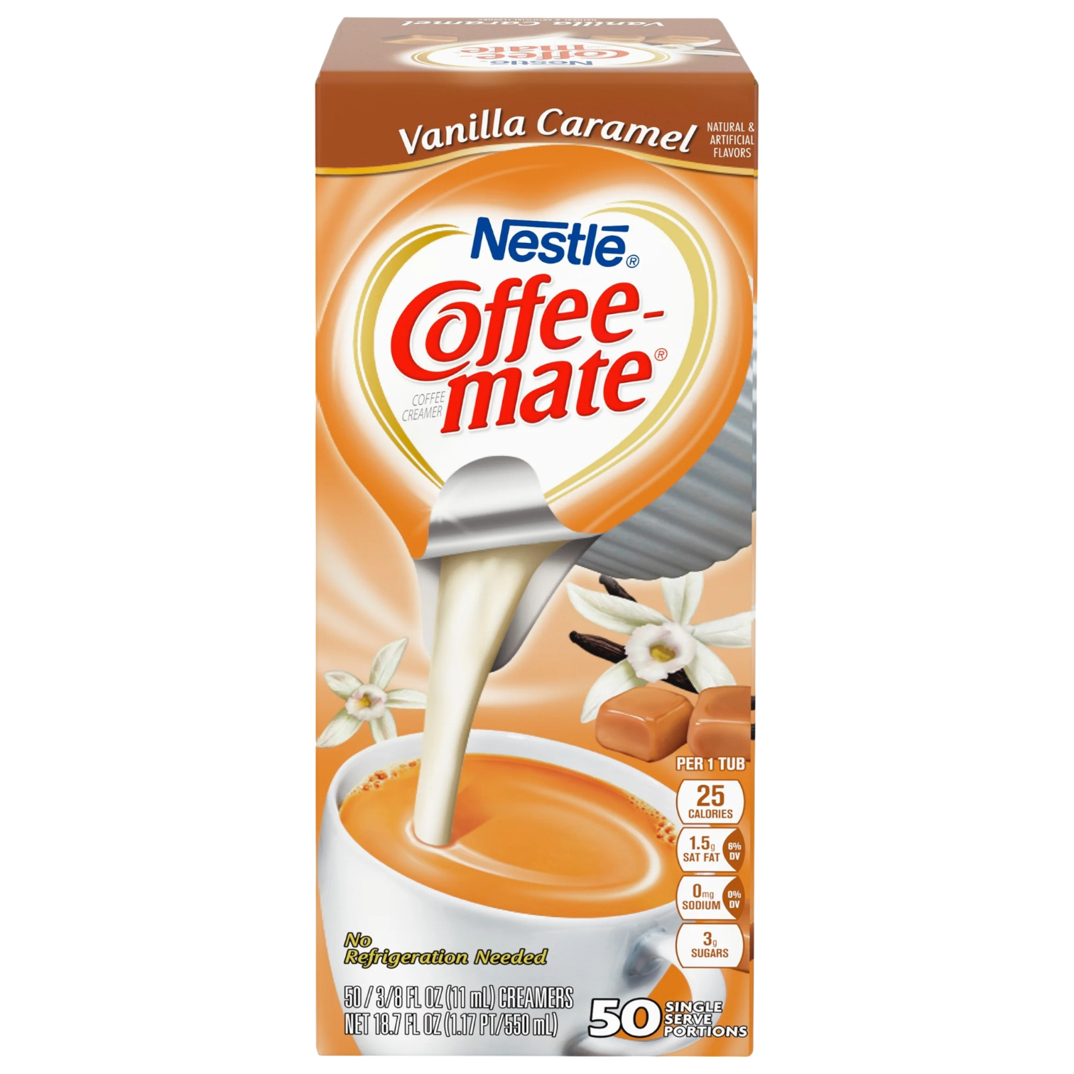 Coffee-Mate Vanilla Caramel Liquid Creamer Singles - 0.375fl.oz (11ml)