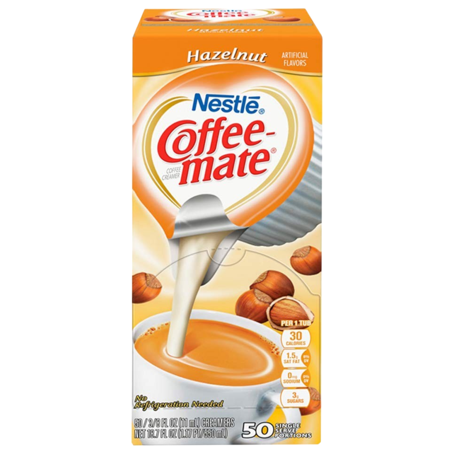 Coffee-Mate Hazelnut Flavour Liquid Creamer Single - 0.375fl.oz (11ml)