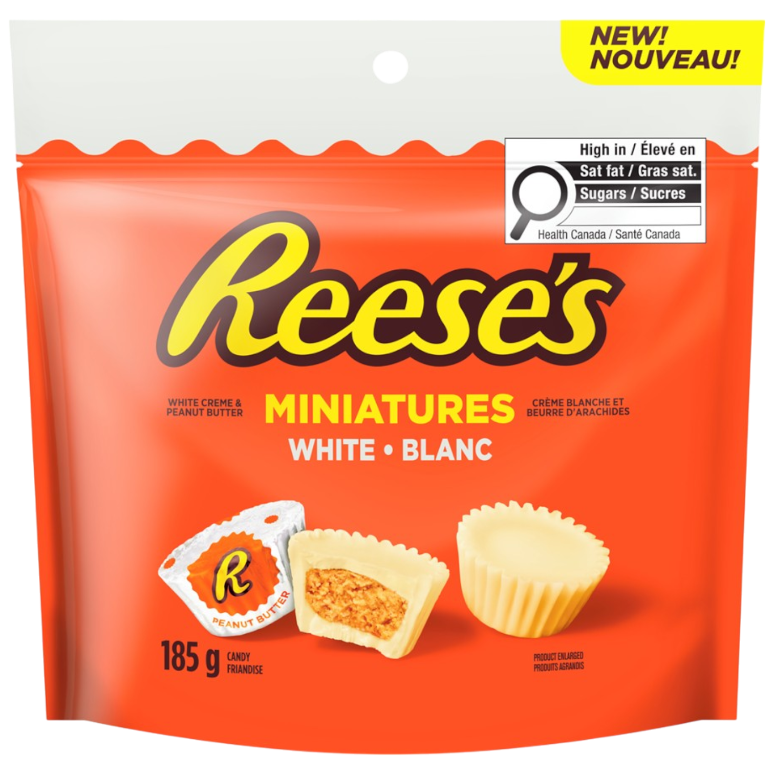 Reese's White Peanut Butter Cup Miniatures Peg Bag (Canada) - 6.53oz (185g)