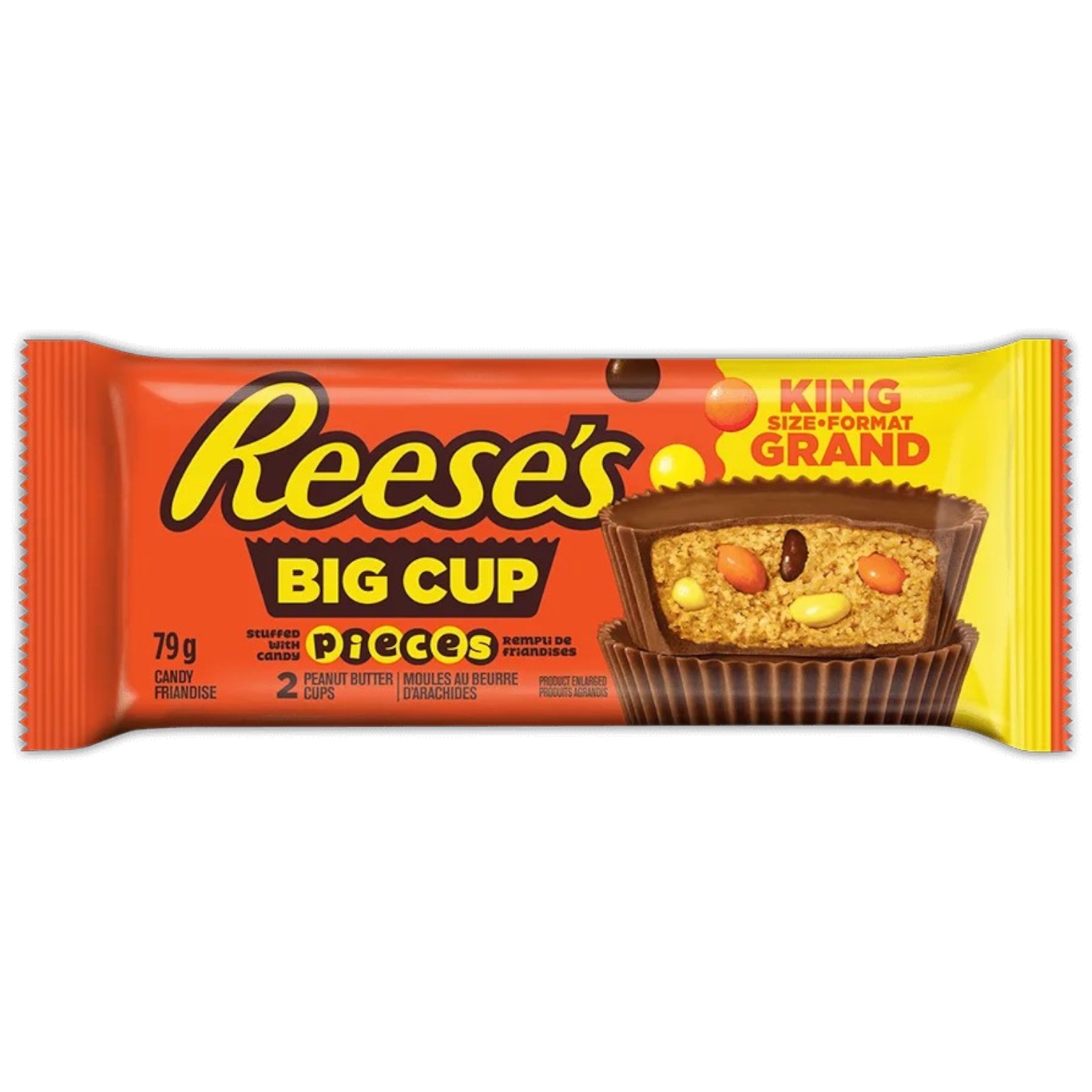 Reese's Big Cup Stuffed with Reese's Pieces KING SIZE (Canada) - 2.89oz (79g)