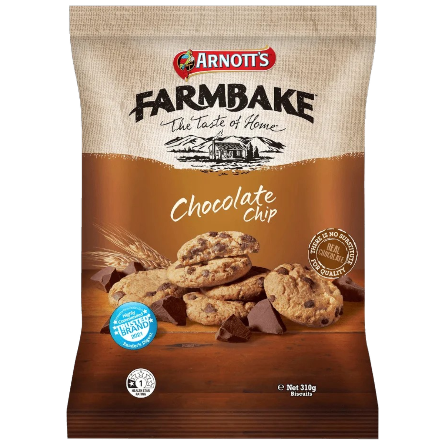 Arnott's Farmbake Chocolate Chip Cookies Share Bag - 10.93oz (310g)