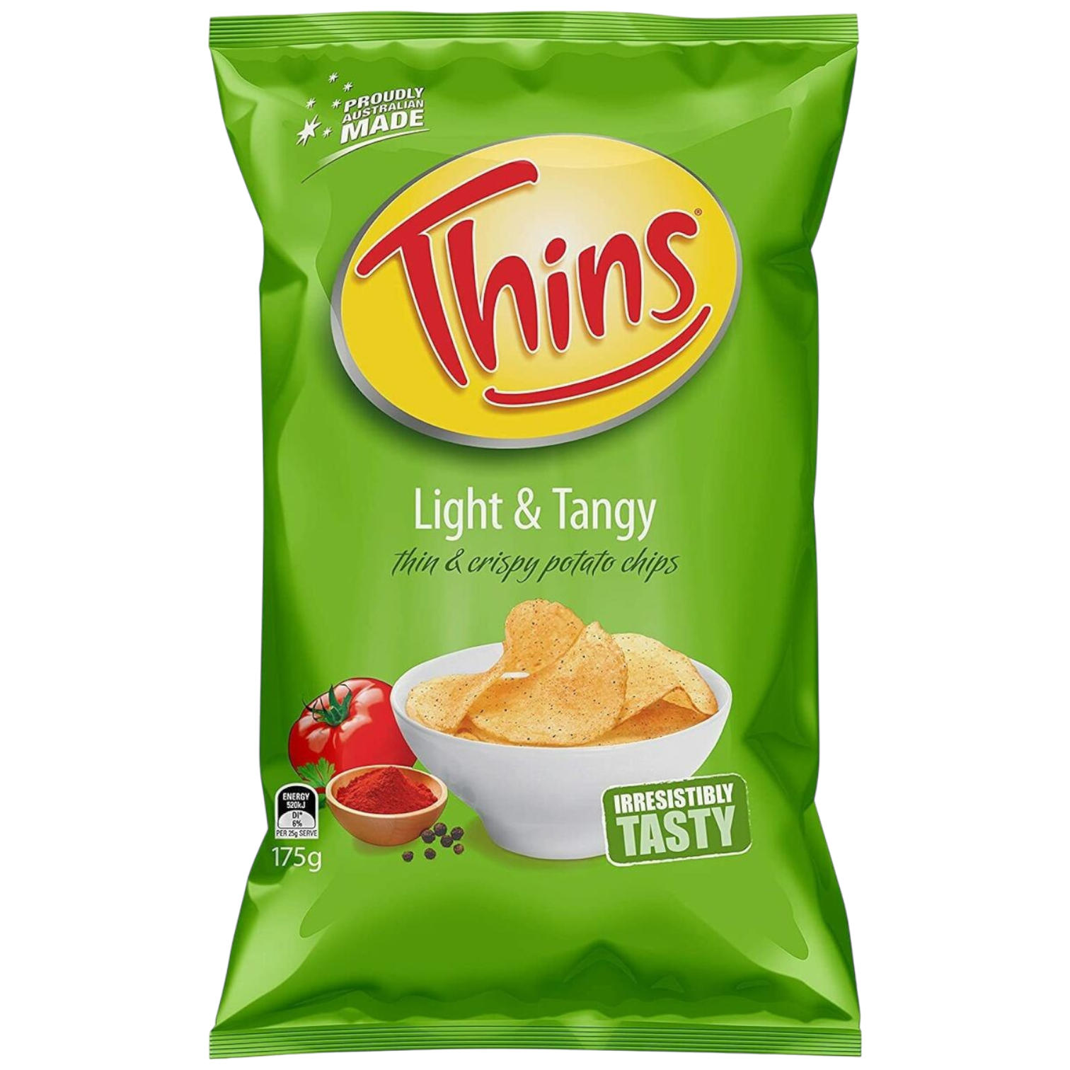 Thins Light & Tangy Potato Crisps Grab Bag (Australia) - 1.6oz (45g)