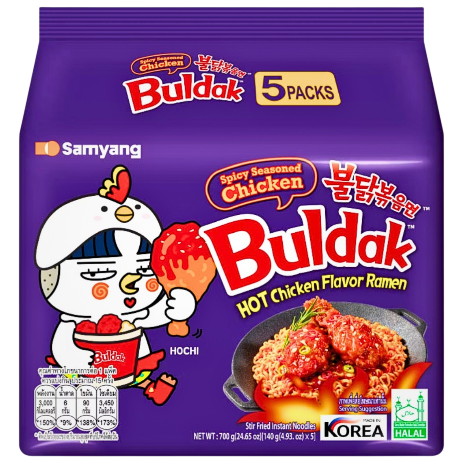 Samyang Buldak Spicy Seasoned Chicken Ramen - 4.94oz (140g)