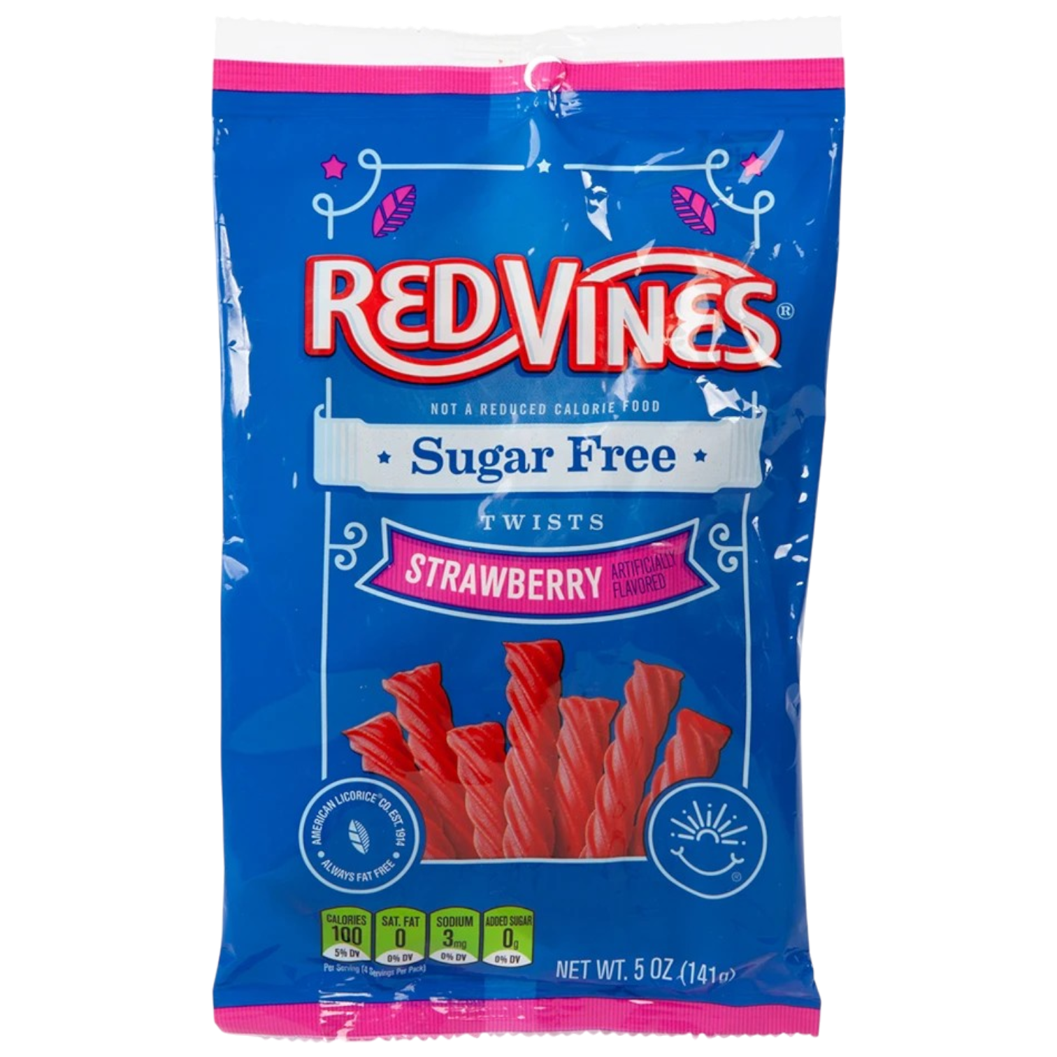 Red Vines Strawberry Sugar Free Liquorice Twists - 4.97oz (141g)