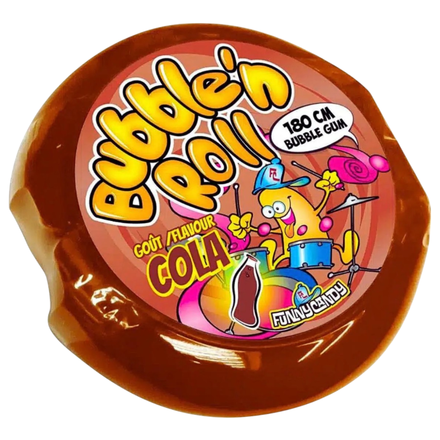 Funny Candy Bubbl'n Roll Cola Bubble Tape - 2.05oz (58g)