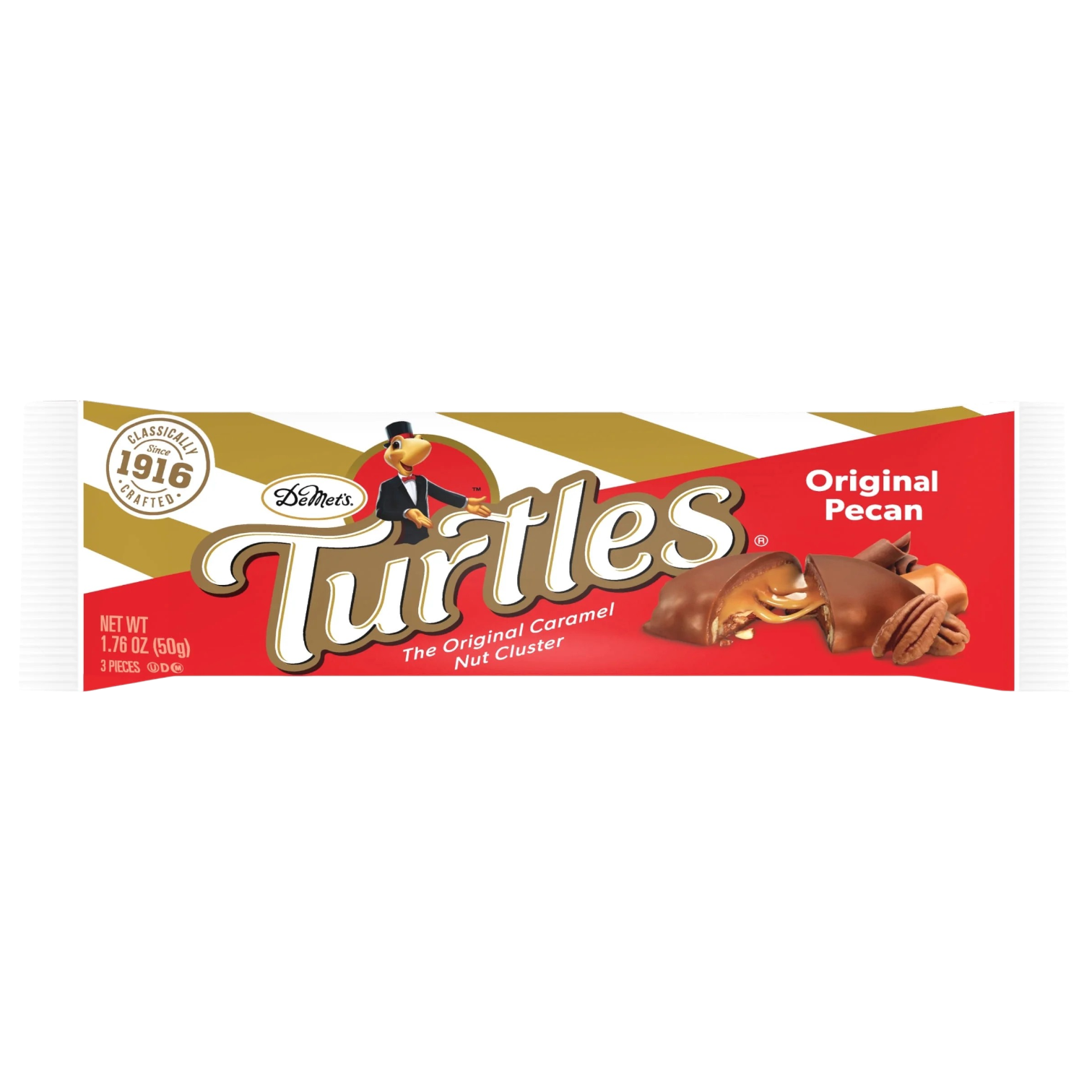 DeMet's Original Chocolate Turtles 3-Piece - 1.2oz (50g)