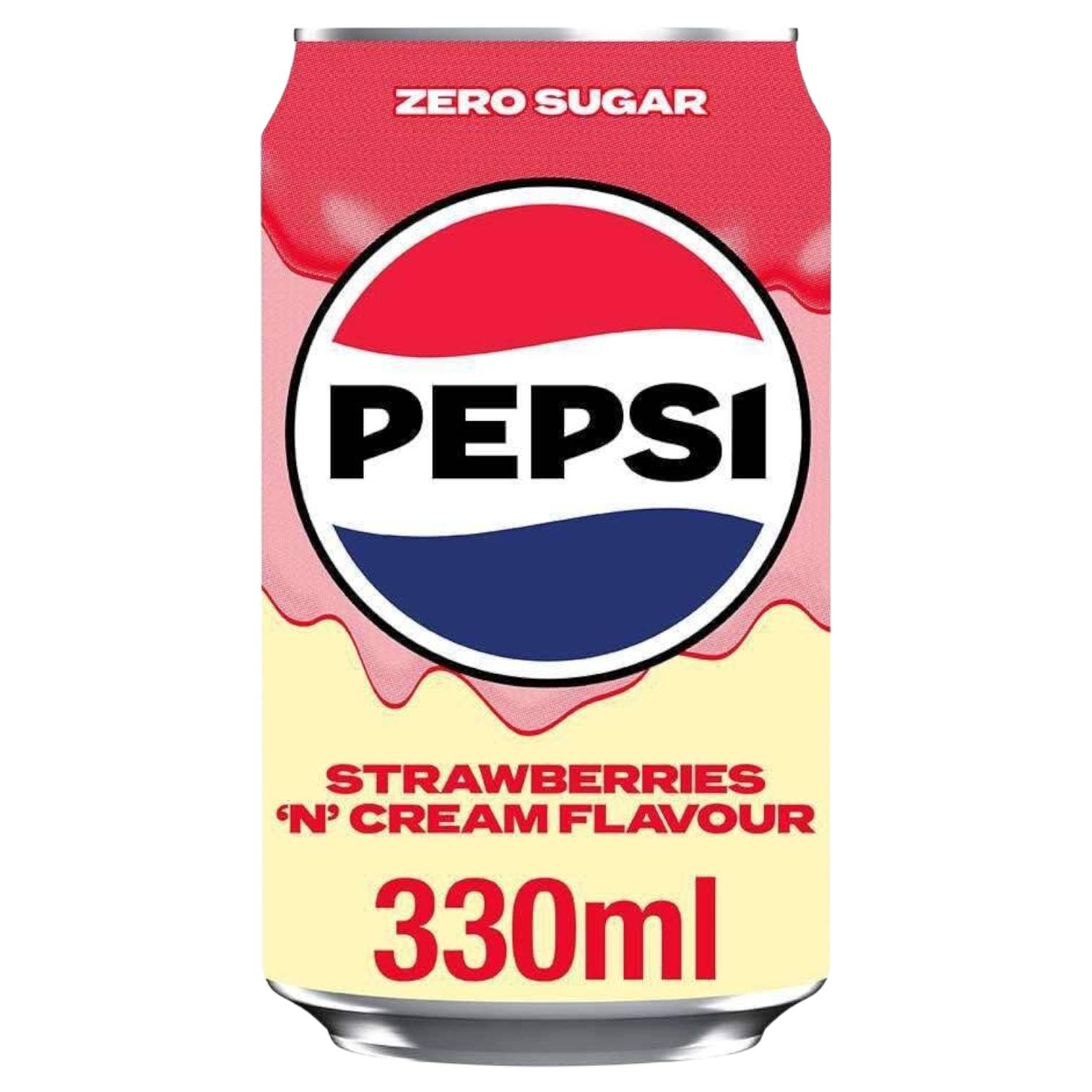 Pepsi Strawberries & Cream Zero Sugar (European) - 11.2fl.oz (330ml)